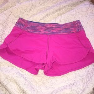 hot pink ivivva (kids lululemon) speedy shorts